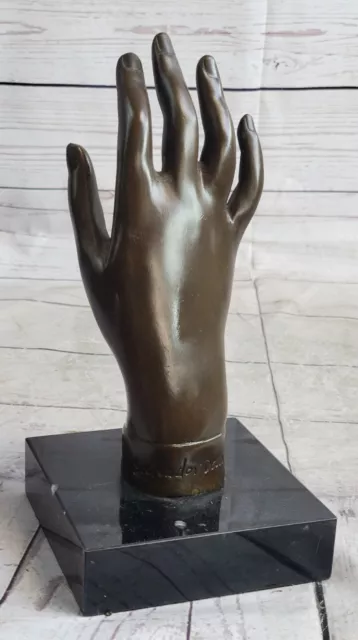 Genuine Bronze Statue by Dali Artistic Figurine with Lost Wax Technique Decor