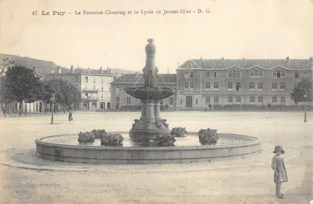 Cpa 43 Le Puy La Fontaine Chassaing Et Lycee De Jeunes Filles