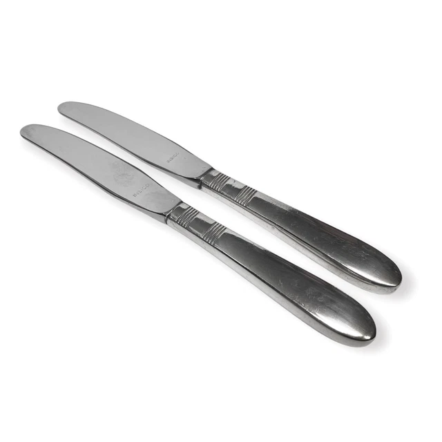 2 Union Pacific Railroad UPRR Zephyr Pattern Dining Silverplate Butter Knives