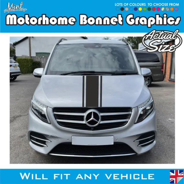 Mercedes VITO Bonnet Stripes Camper Van Graphics Decal Campervan  083