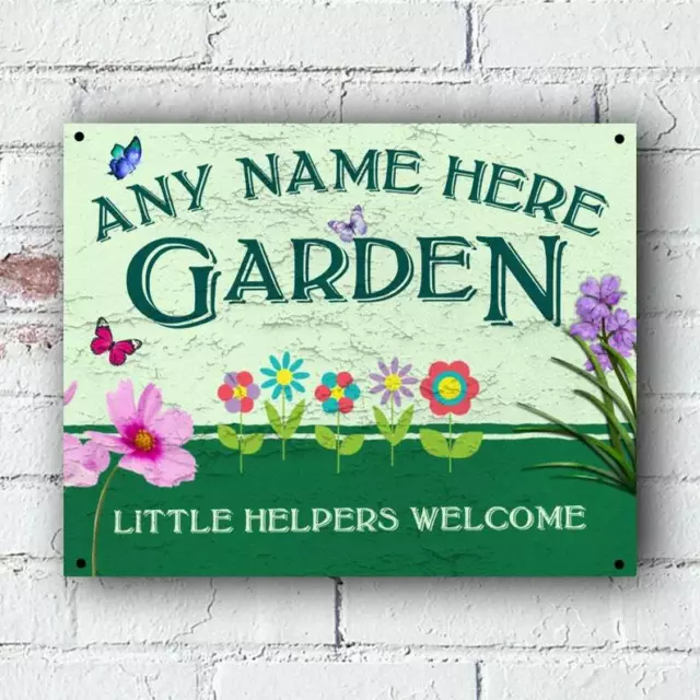 Personalised garden sign great gift for him mum dad wall plaque pre drilled