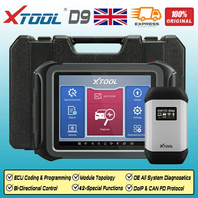 XTOOL D9 ALL System Diagnostic Scanner Bidirectional ECU Coding DoIP
