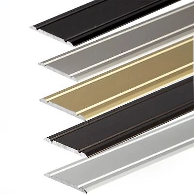 FLAT ANODISED ALUMINIUM DOOR FLOOR EDGING BAR STRIP TRIM THRESHOLD