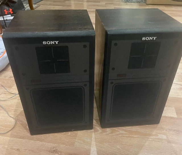 VINTAGE SONY BOOKSHELF Speakers System SSV10E 40Watts 6 Ohms £29.99