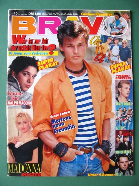 Bravo Heft 40/1986 MADONNA  Depeche Mode  Samantha Fox  James Dean  Scorpions
