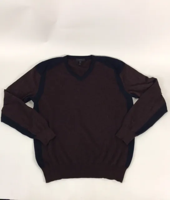 Belstaff mens cashmere blend v-neck sweater size XL 2