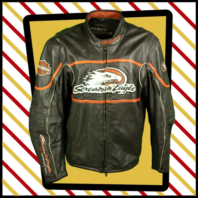 GENUINE HARLEY-DAVIDSON RACEWAY Screamin' Eagle Leather JACKET Size 3XL ...