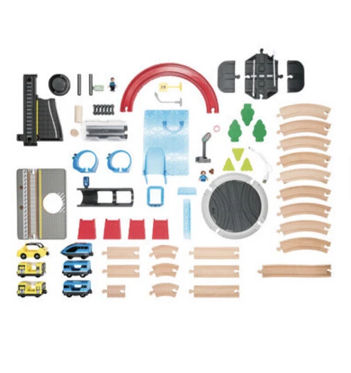 PLAYTIVE RAILWAY SET 52 Piece Set CITY EXPRESS WOODEN TOYS £64.99