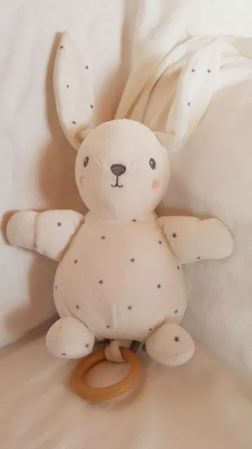 Doudou lapin boule blanc étoiles musical SIMBA TOYS KIABI - neuf -