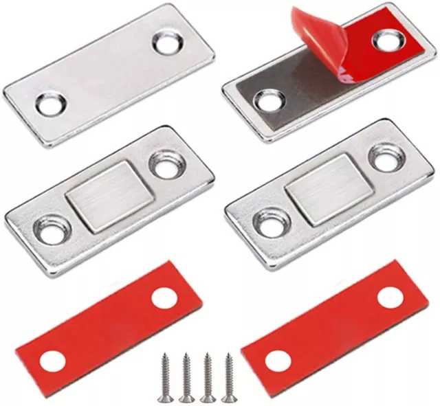 4Pcs Strong Magnetic Catch Latch Ultra Thin For Door Cabinet Cupboard Closer