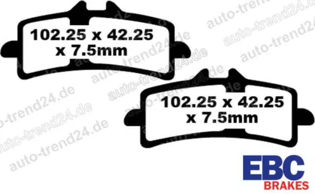 EBC Extreme Pro Rennbremsbeläge u.a.: BMW HP4, Bj. 2012-2014