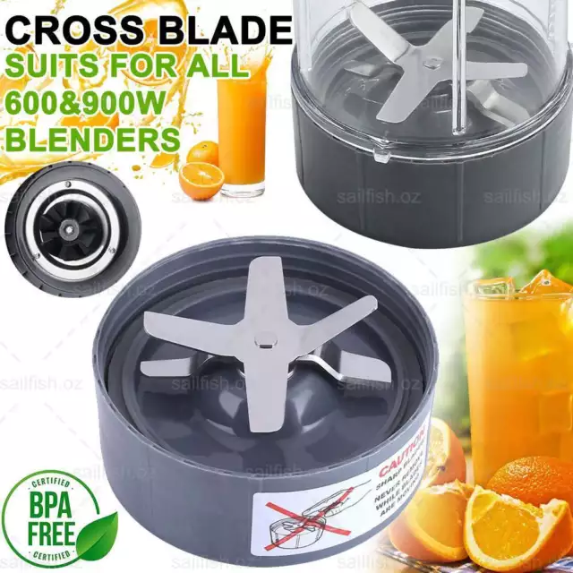 2x Blender Extractor Cross Blade Replacement Parts for Nutribullet 600W Pro 900W