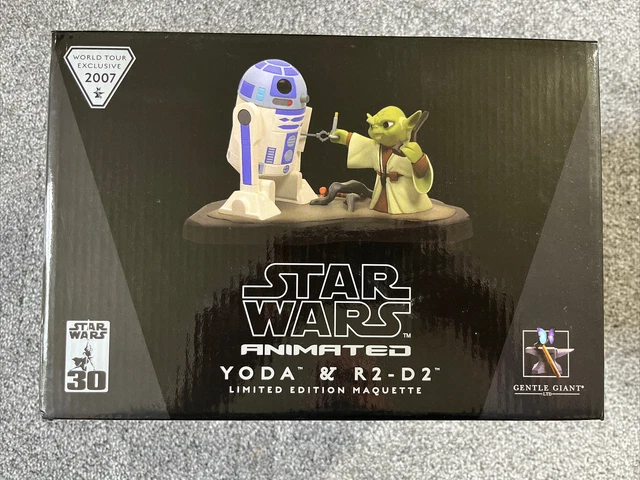 Star Wars Gentle Giant Animated Yoda & R2-D2 Maquette Convention Exc 2007 #1828