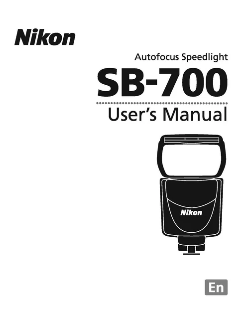 Nikon Flash Sb-700  Printed Instruction Manual User Guide Handbook 164 Pages