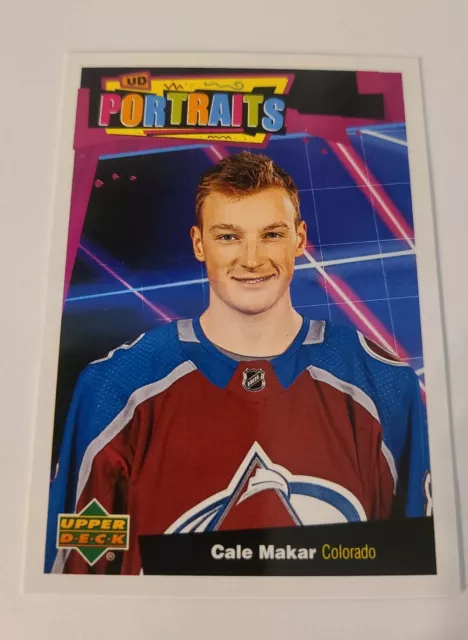 2020-21 Upper Deck Series 1 UD Portraits #P-19 Cale Makar Colorado Avalanche