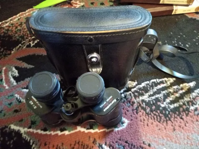 Vintage KORVETTE BINOCULARS 8x40 w/Case