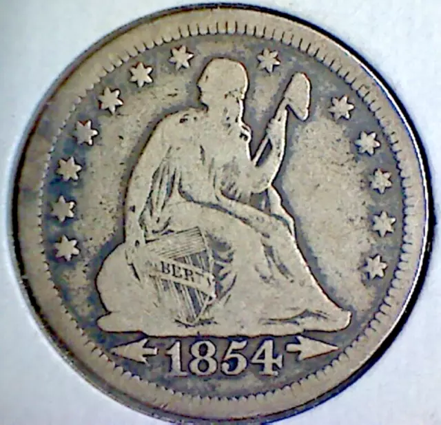 1854 Liberty Seated with Arrows