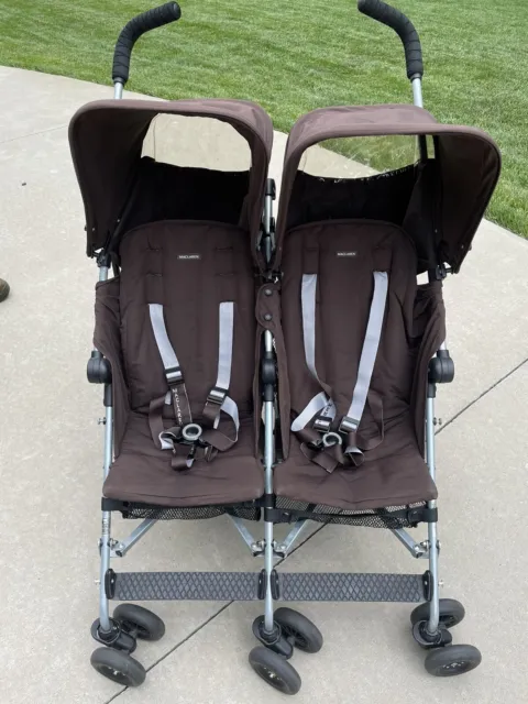 MACLAREN - Twin Triumph - Double Stroller Brown- VGUC