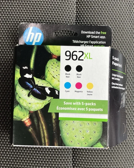 HP 962XL 6ZA57AN Black/Cyan/Magenta/Yellow Ink Expiration 5/2026 OPEN ...