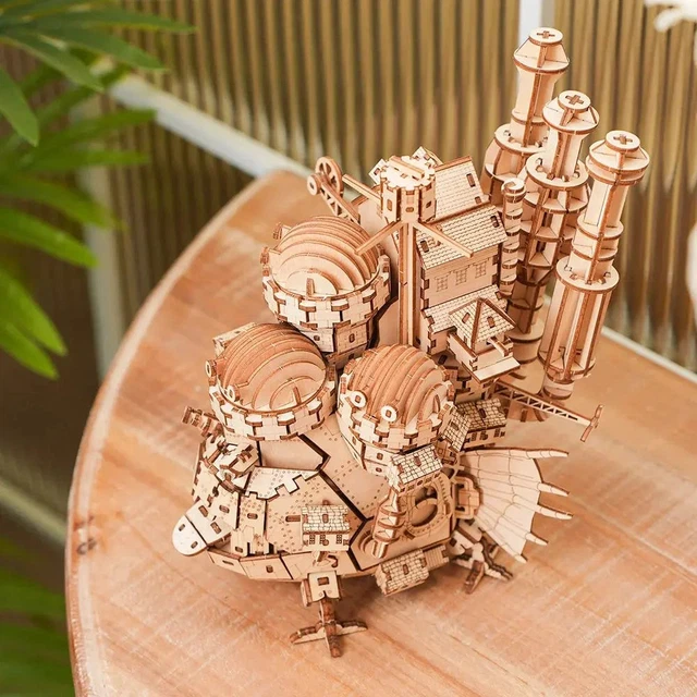 HOWL'S MOVING CASTLE 3D Wooden Puzzle Kit, DIY Model Building Decor ...