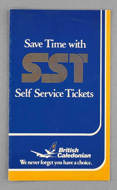 British Caledonian Airways Sst Self Service Ticket Brochure Bcal