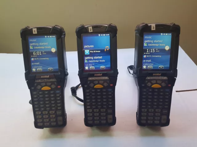 3 x Used Zebra Motorola Symbol MC92N0  P/N: MC92N0-GJ0SYEQA6WR  Lot #1260