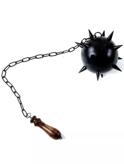 Handmade Medieval Warrior Spiked Solid Metal Might Mace Ball Flail Morningstar