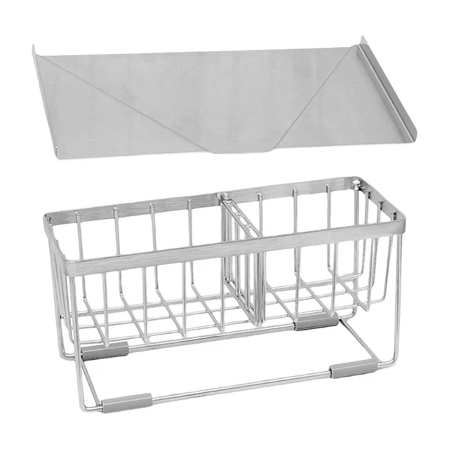 Porte-éponge Doré Pour évier - Support Ventouse 14x5.4x6.3cm, Accessoire Cuisine Rangement éponge