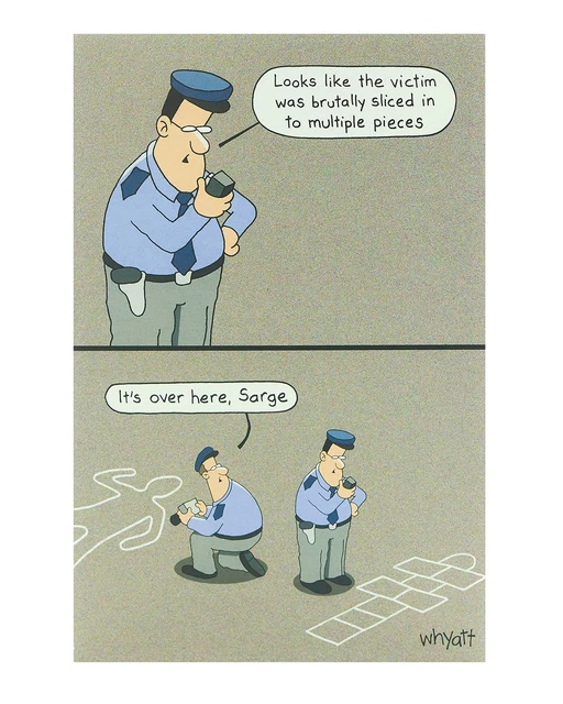 Biglietto Di Auguri UK Greetings Per Compleanno Uomo/Amico - Scherzo Della Polizia Con Disegno Umoristico Tim Whyatt