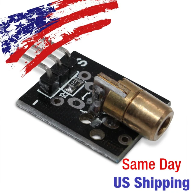 Red Laser Emitter Module 650nm Diode Arduino AVR PIC 5V USA SHIP TODAY!
