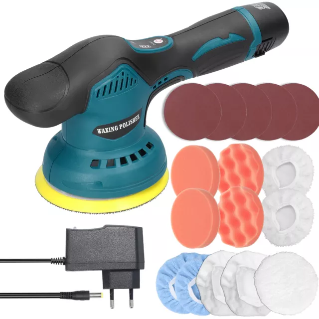 Cordless Eccentric Car Polisher 8 Gears of Speeds Adjustable Electric Auto A8N8