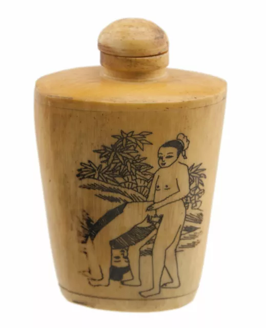 Botella Tabaco Frasco Arte Shunga Erótico Japonés Curiosa - 3482 -k 72