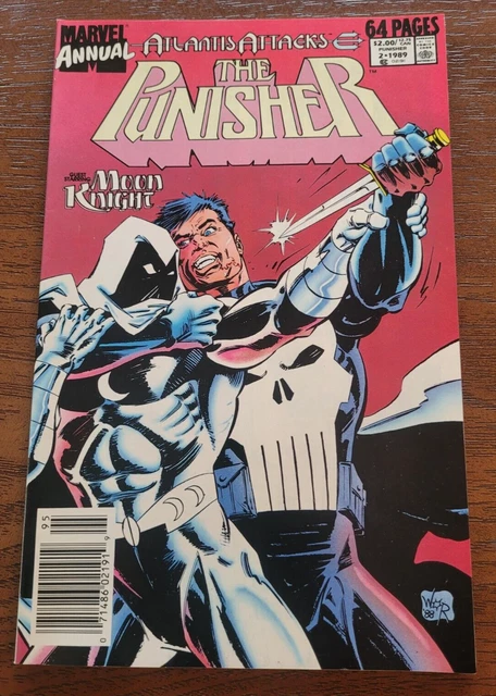 The Punisher Guest Starring Moon Knight Annual #2 - Atlantis Attacks - 1989