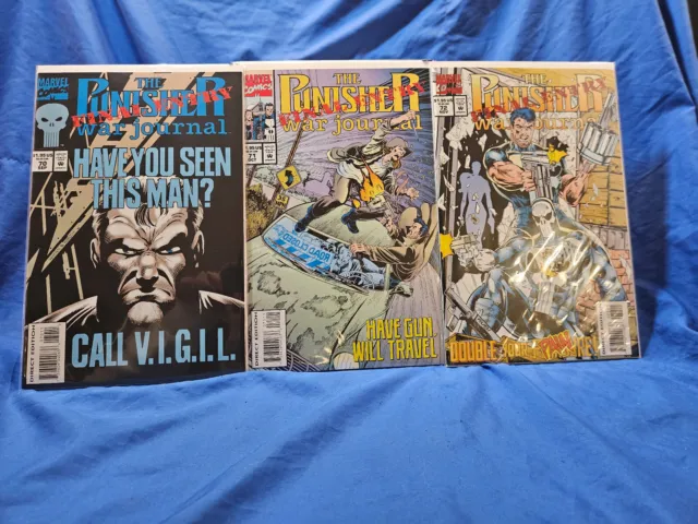 The Punisher War Journal #70 71 72 Final Entry Lot Marvel Comics 1994 VF/NM