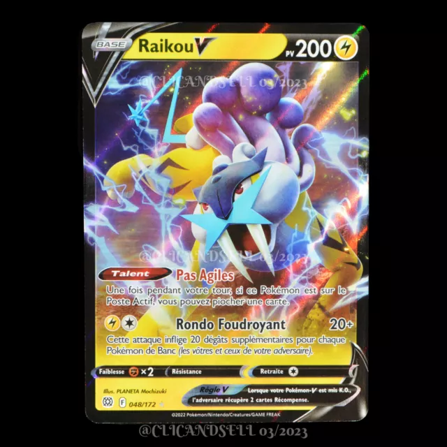 Carta Pokemon Raikou V 048/172 Astros Cintilantes