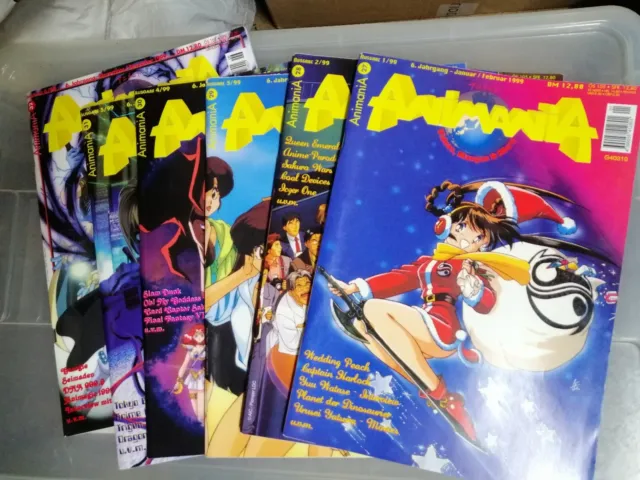 Animania Manga Hefte Anime Magazin Komplette Jahresausgaben 1999