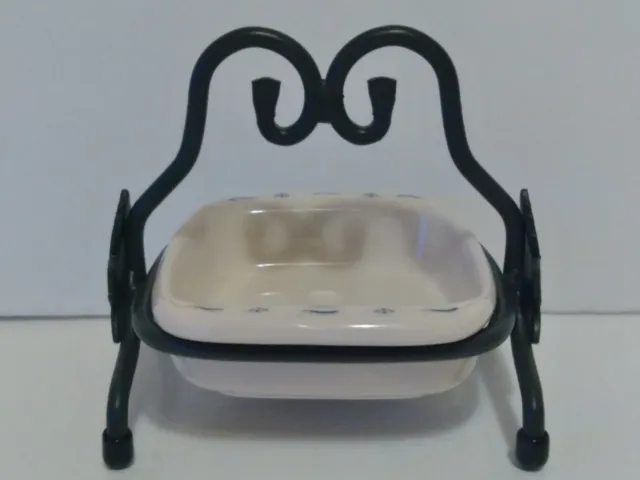 Longaberger - Collectors Club Miniature 8 X 8 Baking Dish w/Wrought Iron Stand