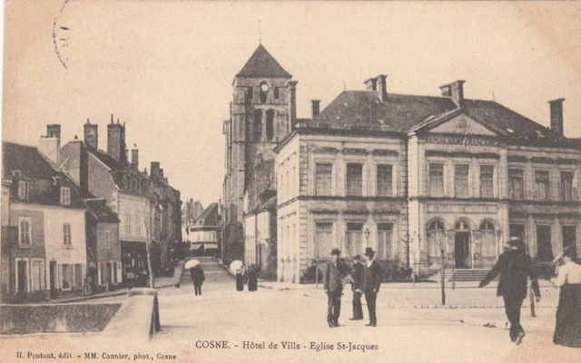 COSNES-SUR-LOIRE City Hall Church of Saint-Jacques ed Pontaut stamped 1904