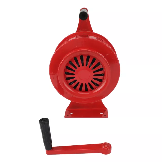 (Red)Hand Crank Siren 125dB Loud Adjustable Volume Waterproof Aluminum Alloy UK