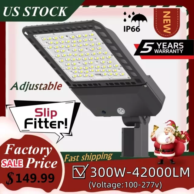 USA LED Parking Lot Light 300Watt Module Street Pole fixture Shoebox Area Lights