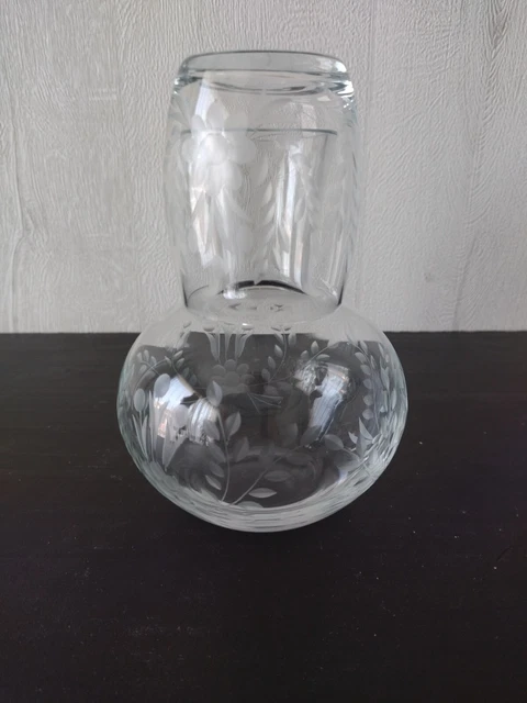 SAINT LOUIS ? CARAFE SERVICE VERRE D'EAU DE NUIT CRISTAL gravé