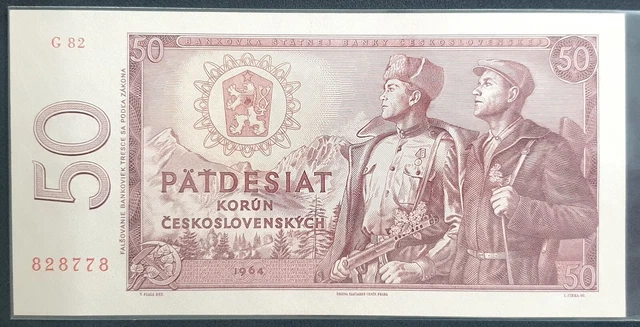 CZECHOSLOVAKIA 1964  50 Korun P 90 UNC(-)