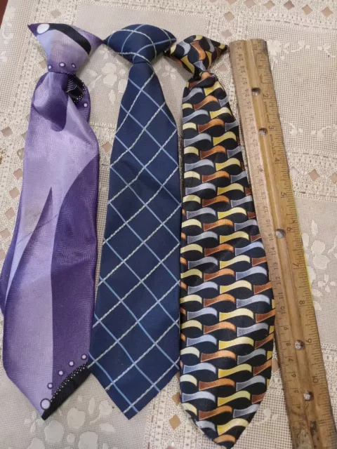 Boys Clipon Tie -- lot of 3