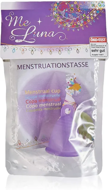 Me Luna Menstrual Cup Classic Ring Purple Medium Size 1 Piece