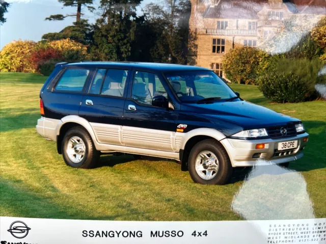 Ssangyong Musso 4x4 Car Promo Press Release Sales Photo Frameable