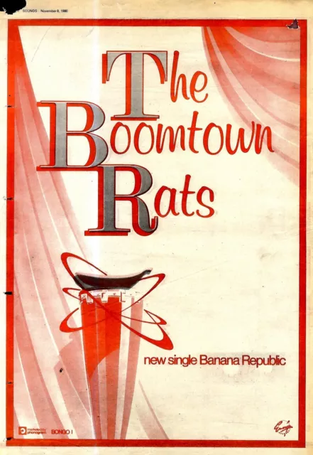 Npbk28 Picture/Advert 15X11 The Boomtown Rats Banana Republic