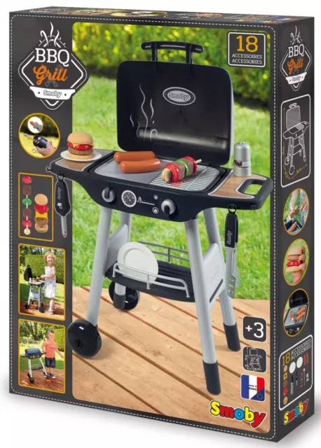 Großer Barbecue Kindergrill mit Zubehör (Schwarz-Grau) 2