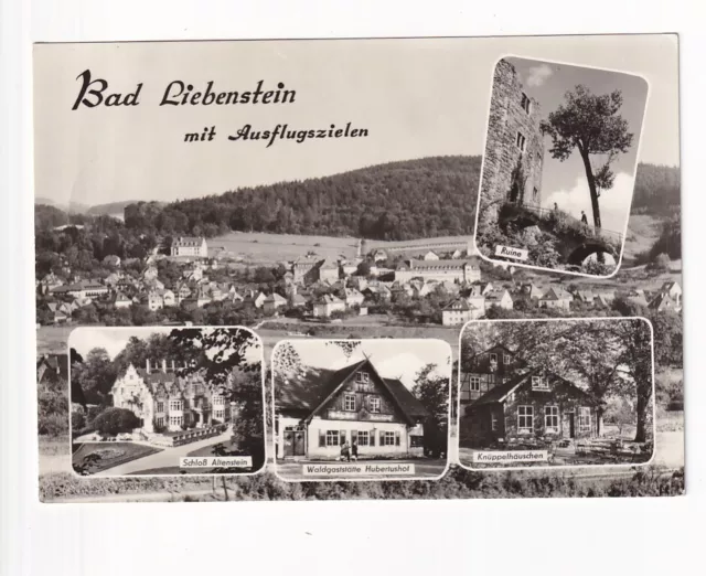 uralte AK Bad Liebenstein mit Ausflugszielen 1965 //70