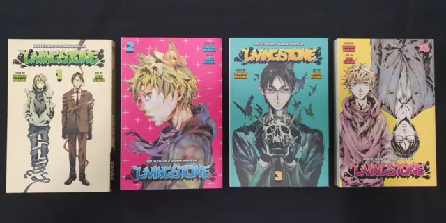 Livingstone Manga Complete Set (English) Vol. 1-4 by Maekawa Kataoka 1st Edition