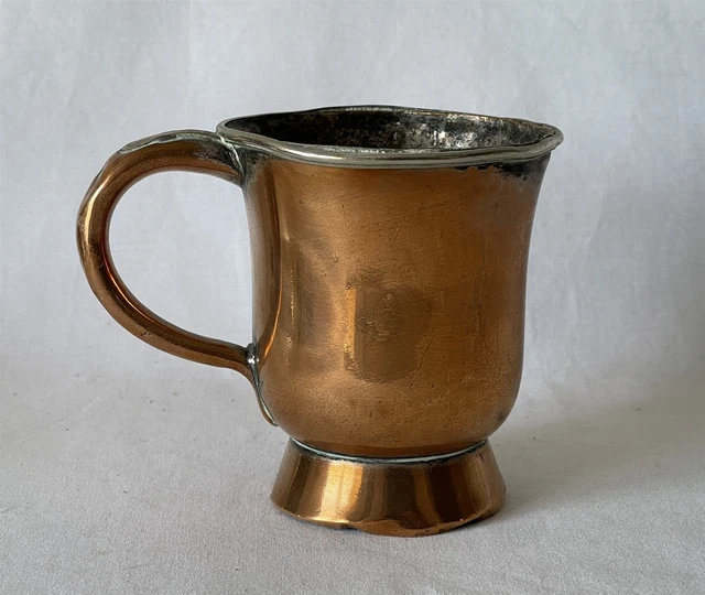 Antik Victorian Angel Inn 1/2 halbe Pint Kupfer Tankard Oldham Maker Nottingam